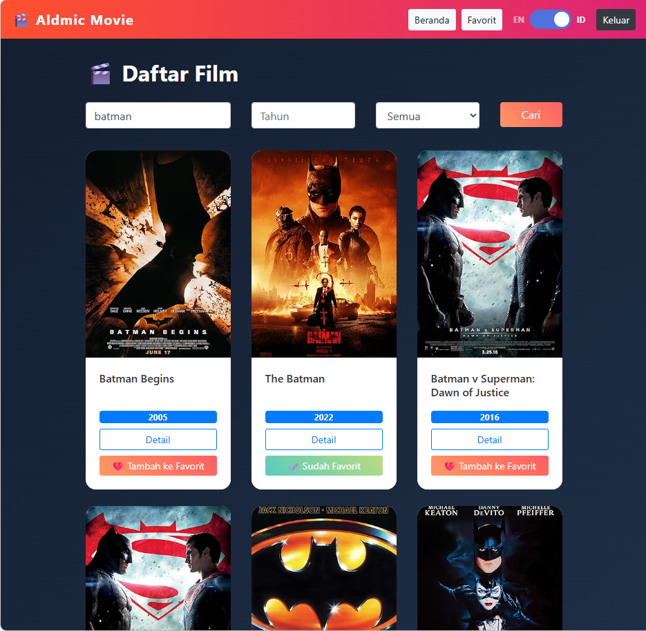 Aldmic Movie: Web-Based Movie Catalog Application